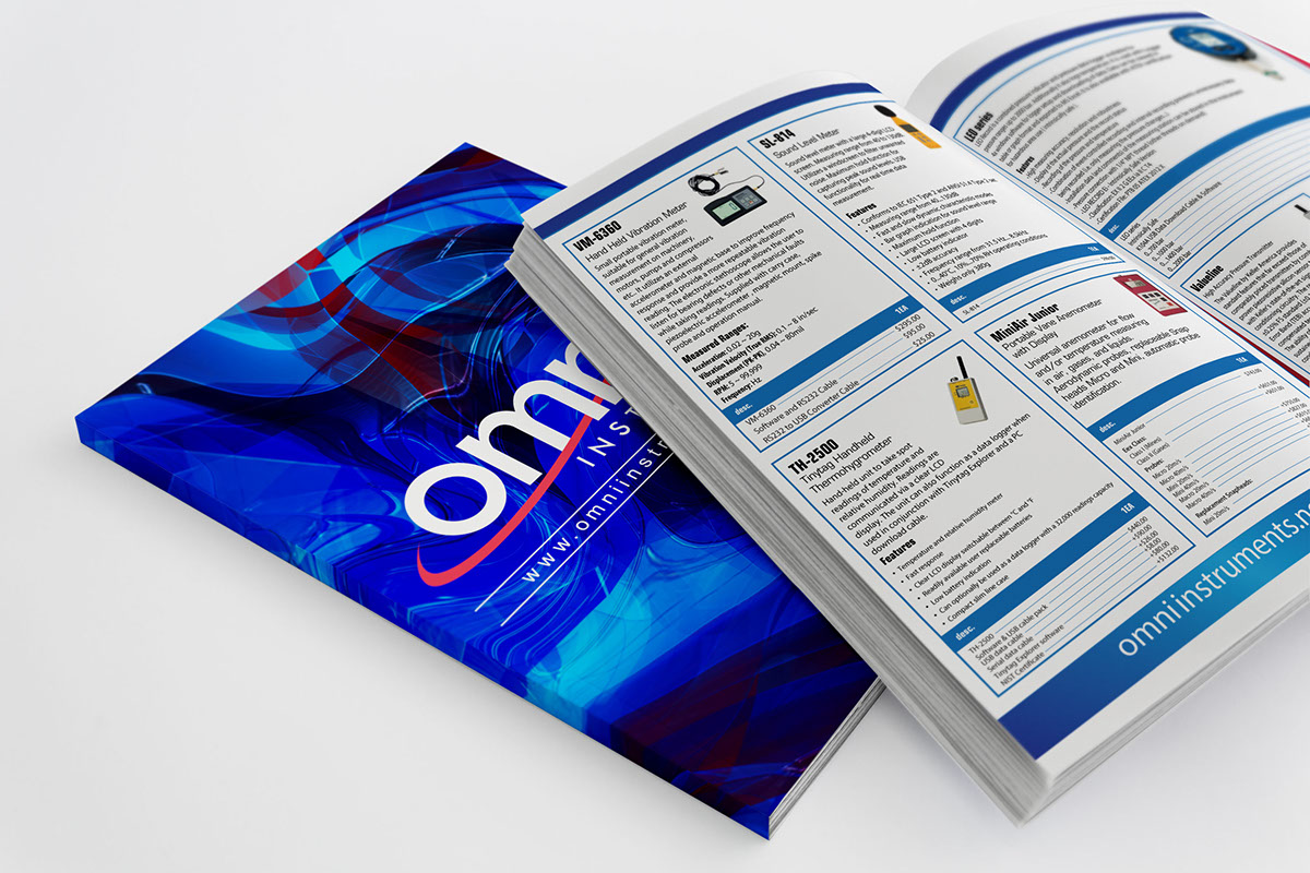 Omni Instruments Product Catalog Design